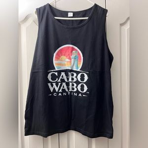 Cabo Wabo Cantina Black Muscle Tee Vintage Style